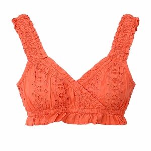 American Eagle NWT coral cropped tank, small